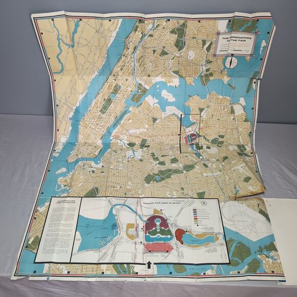 1964-65 New York World's Fair Lot Official Guide Map Postcards Futurama Ephemera - Picture 14 of 16